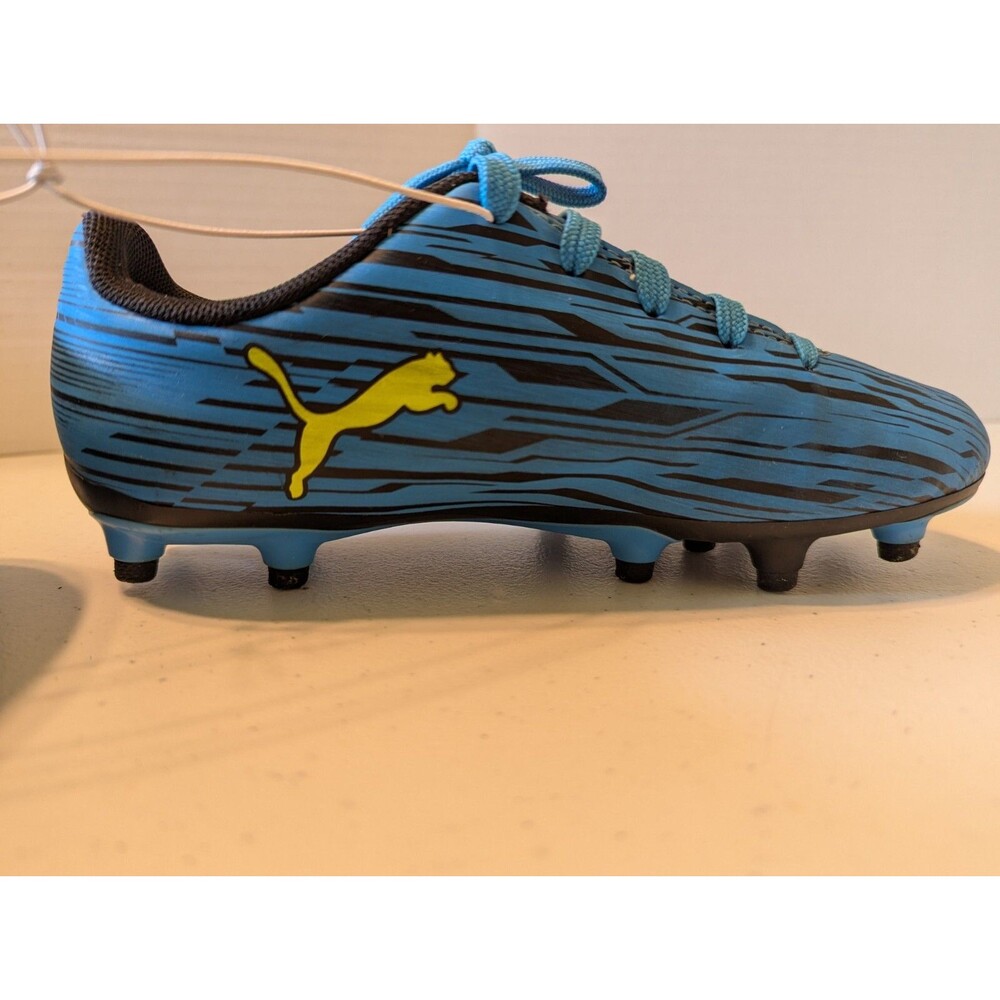 Puma Rapido III FG/AG Junior Soccer Cleats Kids Size 1C Ocean Dive/Yellow Alert - Picture 8 of 16